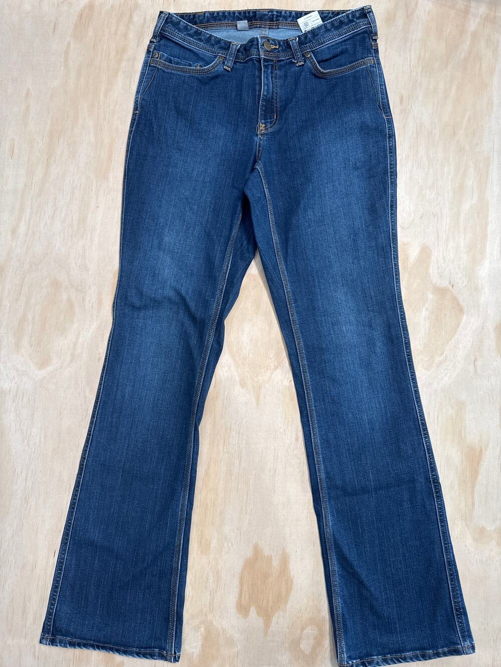 Carhartt original fit denim jasper blue jeans  size 8 XTALL